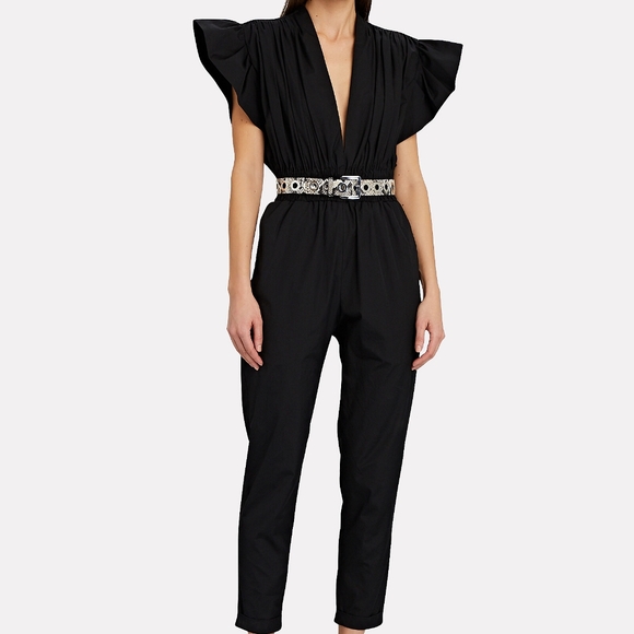 NWT! IRO Pleora Ruffled Cotton Poplin Jumpsuit - Picture 4 of 4